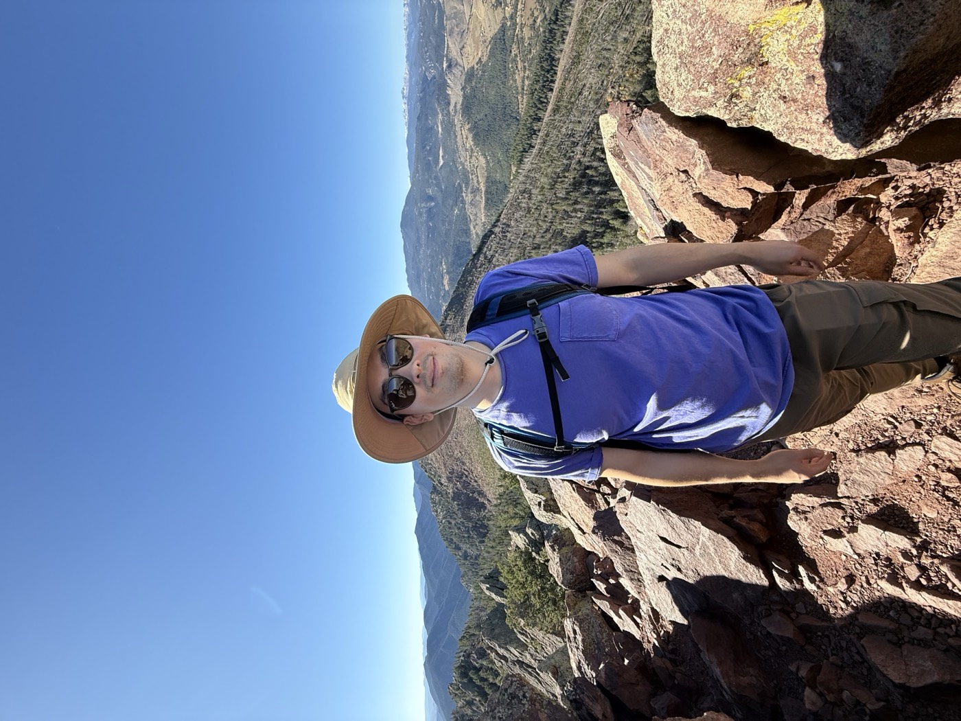 Jasper at the summit of Bear Peak, Colorado
